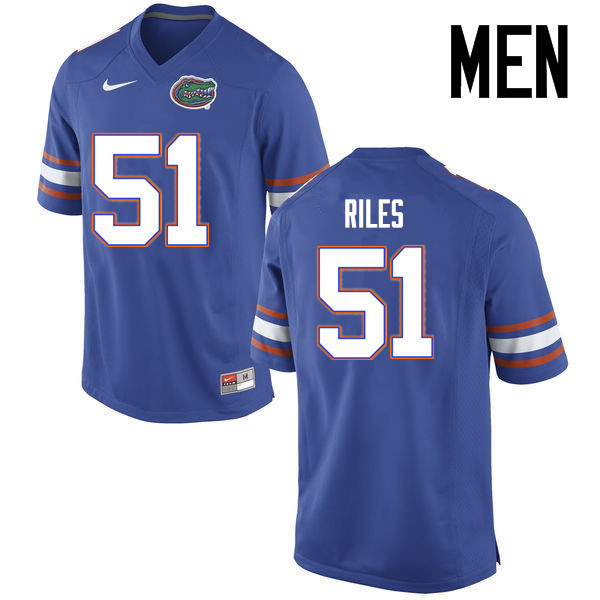 Men Florida Gators #51 Antonio Riles College Football Jerseys Sale-Blue - Click Image to Close